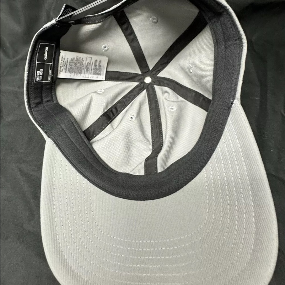 Adidas Grey Adjustable Baseball Hat Cap one size fits most - Picture 8 of 9